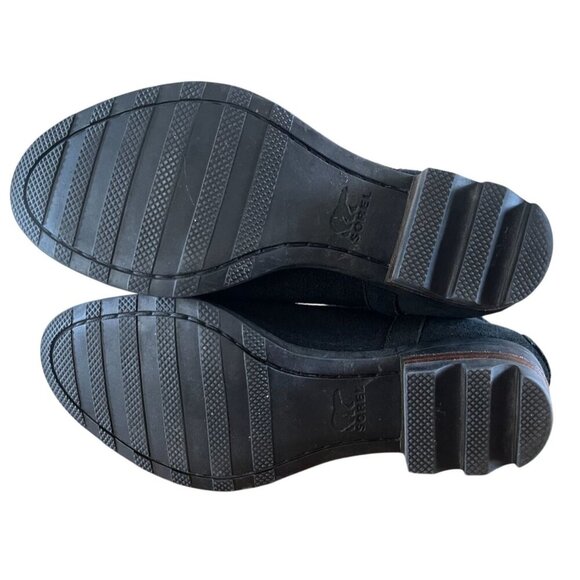 Sorel Lolla Cut Out Women's Black Suede Pull-on Ankle Boots Size 6.5 - Picture 7 of 8